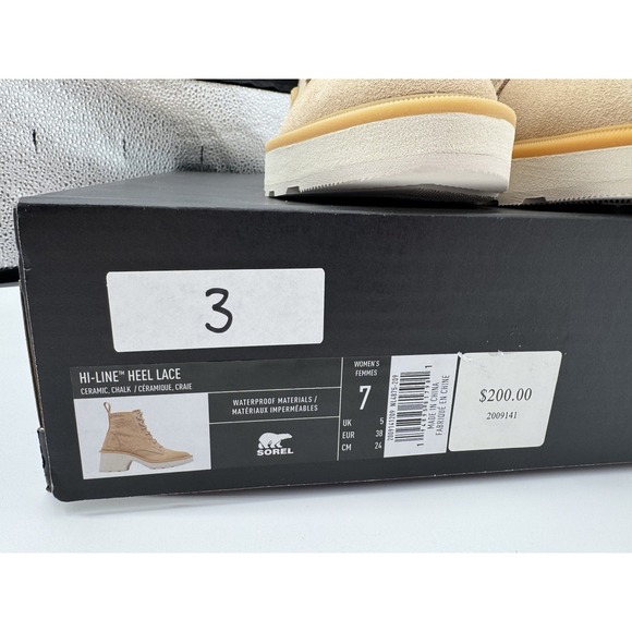 NEW $200 Womens Sorel Hi-Line Heel Lace Waterproof Boots, 7 Gorpcore - Picture 7 of 9